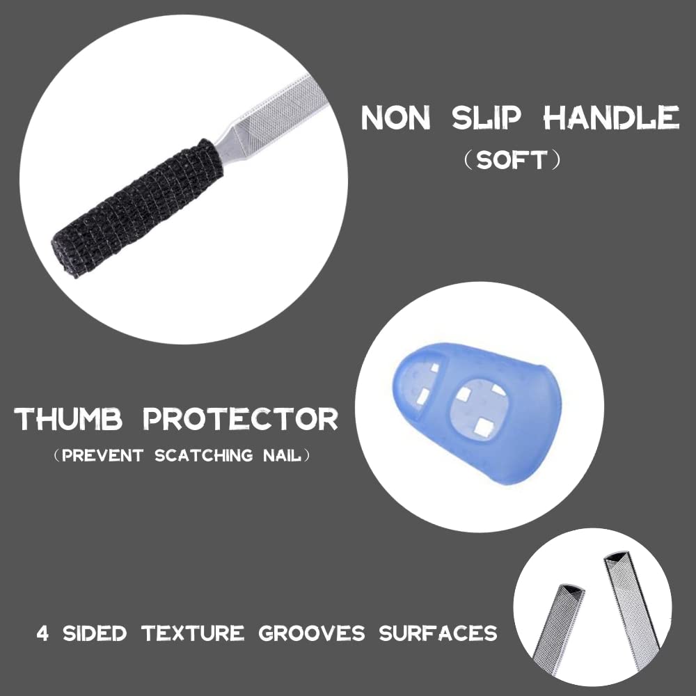 IDOU thumb guard protects cuticles during careful filing.