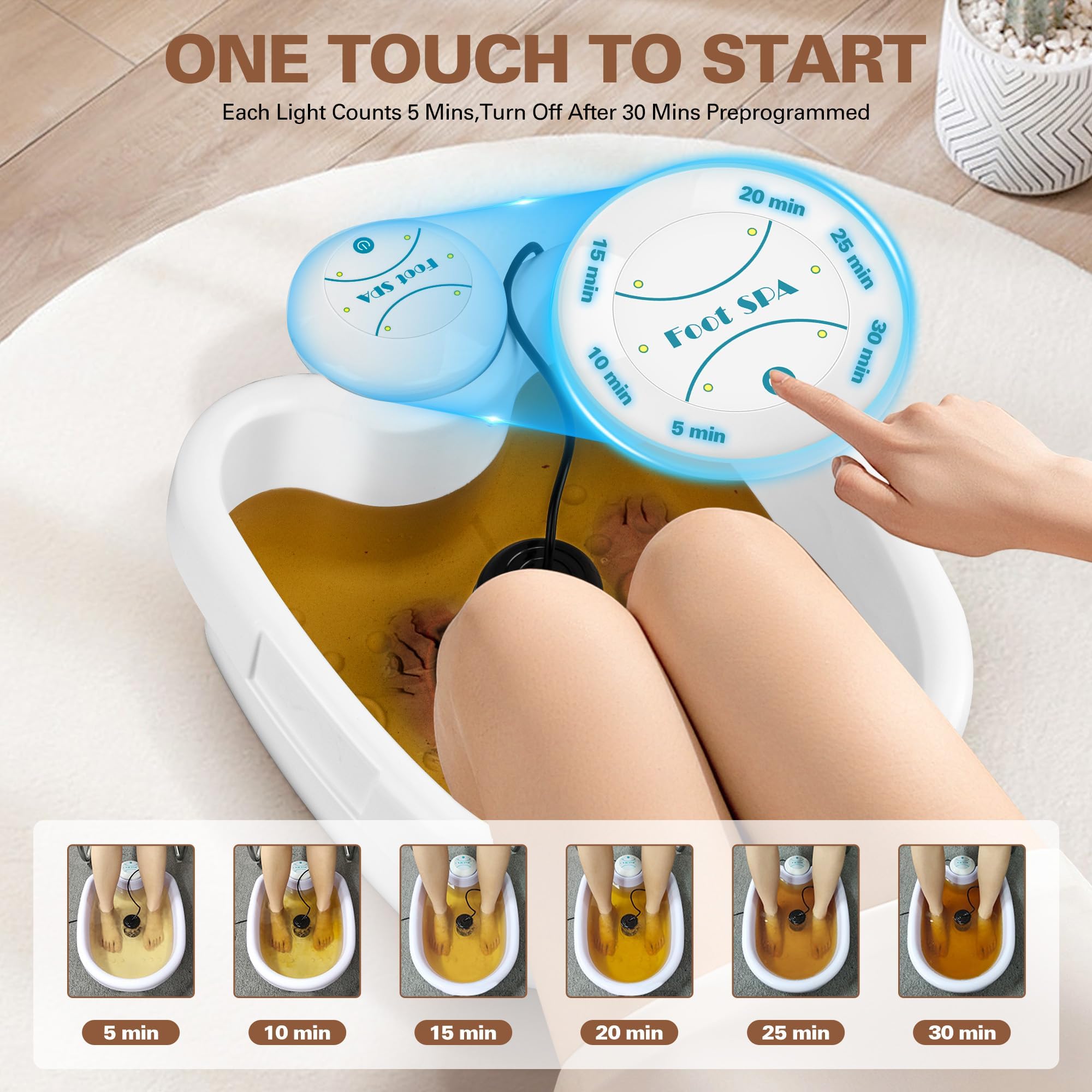 Idudbid foot detox water color change indicates active session reaction.