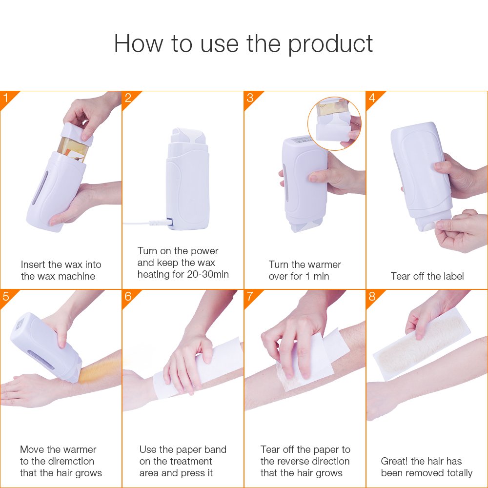 IeBilif warmer supports armpit, legs, and arms waxing at home.