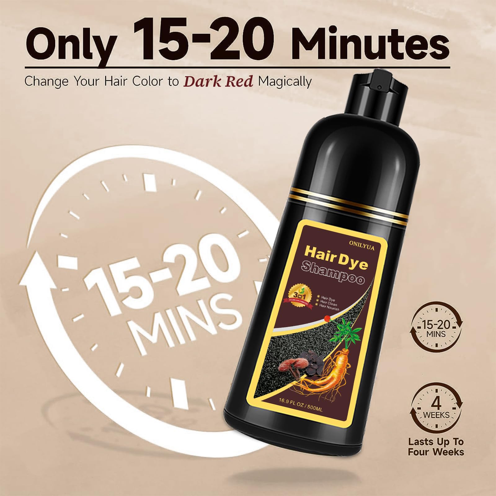 iemokoda 3-in-1 formula colors, cleanses, and conditions for soft, shiny hair