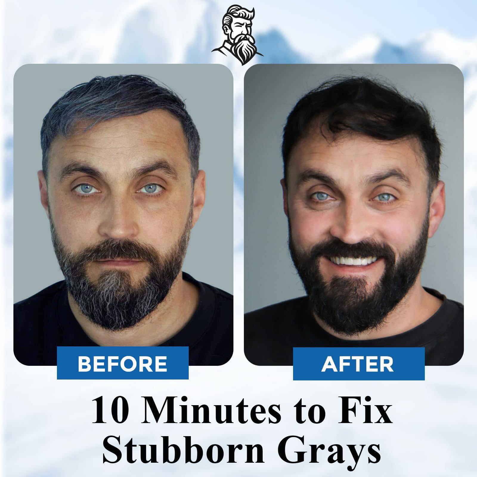 iemokoda beard dye shampoo application demonstrates quick 10-minute gray coverage