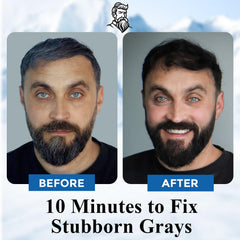 iemokoda beard dye shampoo application demonstrates quick 10-minute gray coverage