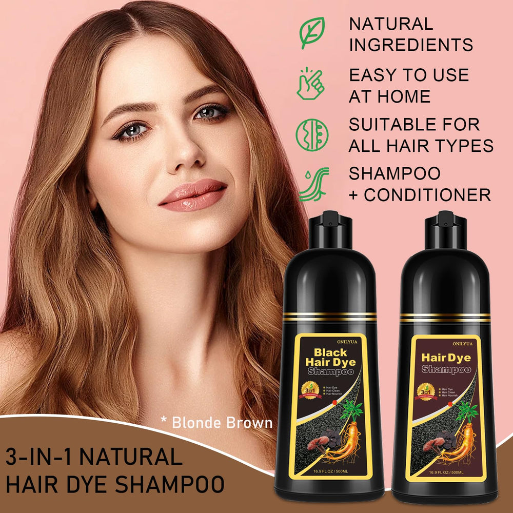 iemokoda blonde brown hair dye shampoo foam application demonstrates easy lather