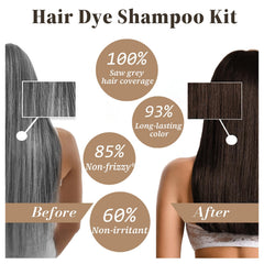iemokoda dark coffee hair dye shampoo bubble-lather close-up for easy coloring.