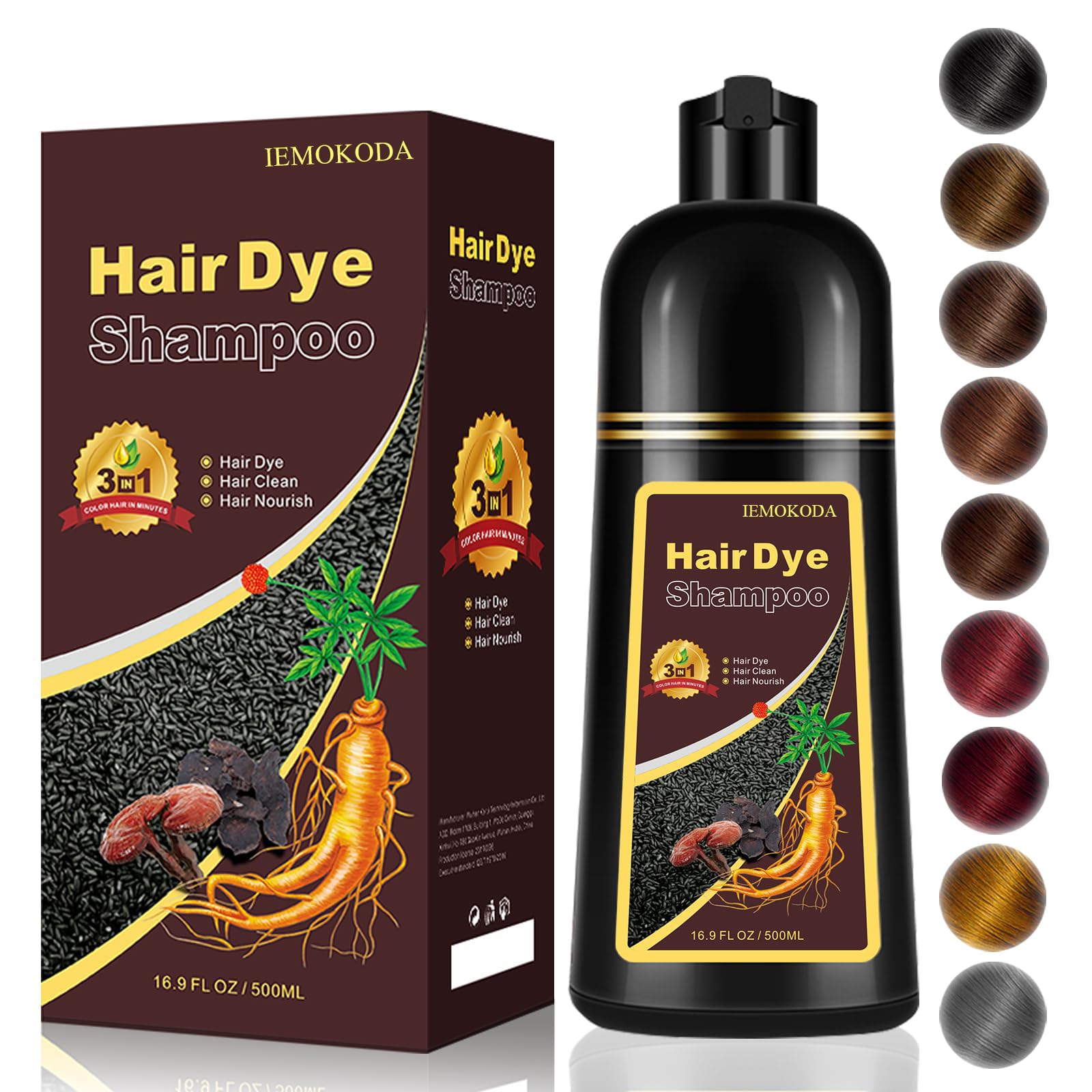 iemokoda tiente cabello castano claro, cobertura natural de canas en minutos
