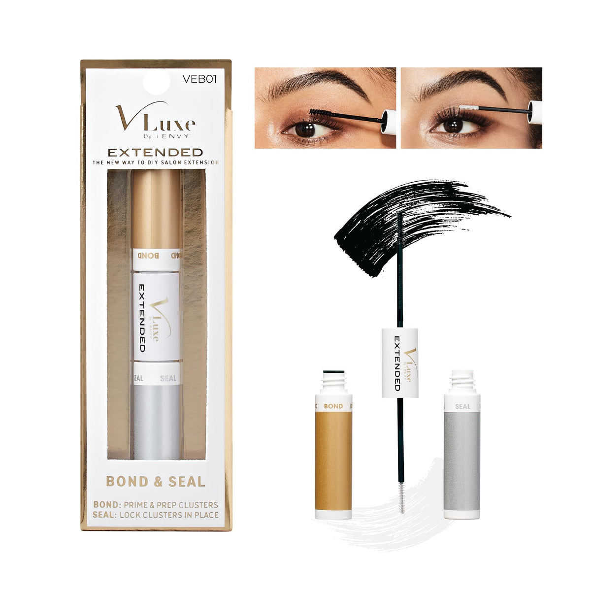 i•ENVY DIY eyelash bond-seal bottle with biotin delivers strong, comfortable all-day wear.