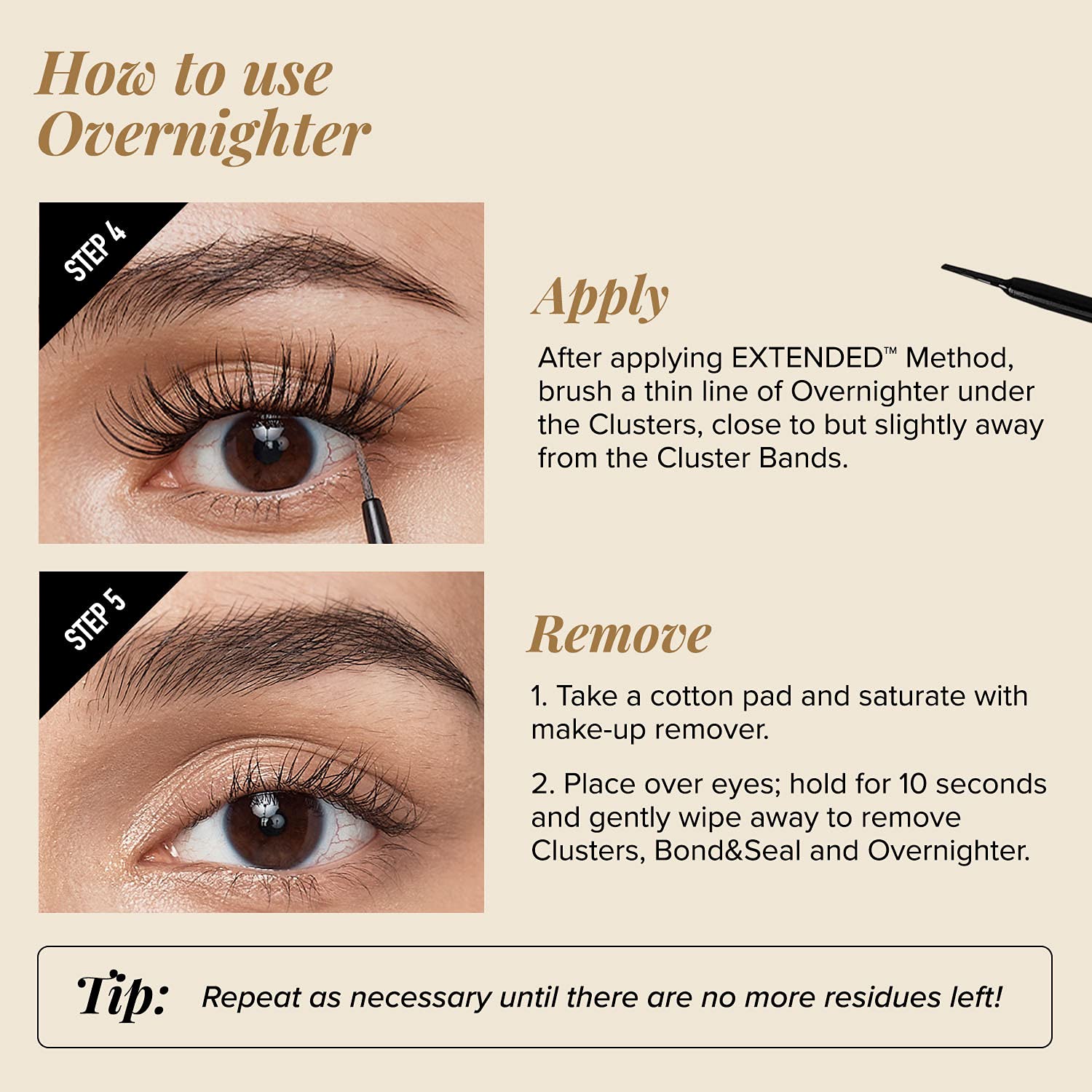 i•ENVY DIY Eyelash Extension Overnighter long-lashes closeup reveals customizable length options
