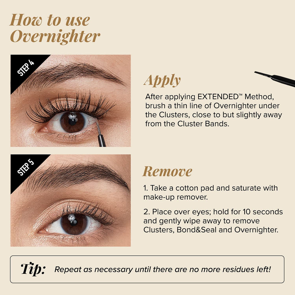i•ENVY DIY Eyelash Extension Overnighter long-lashes closeup reveals customizable length options