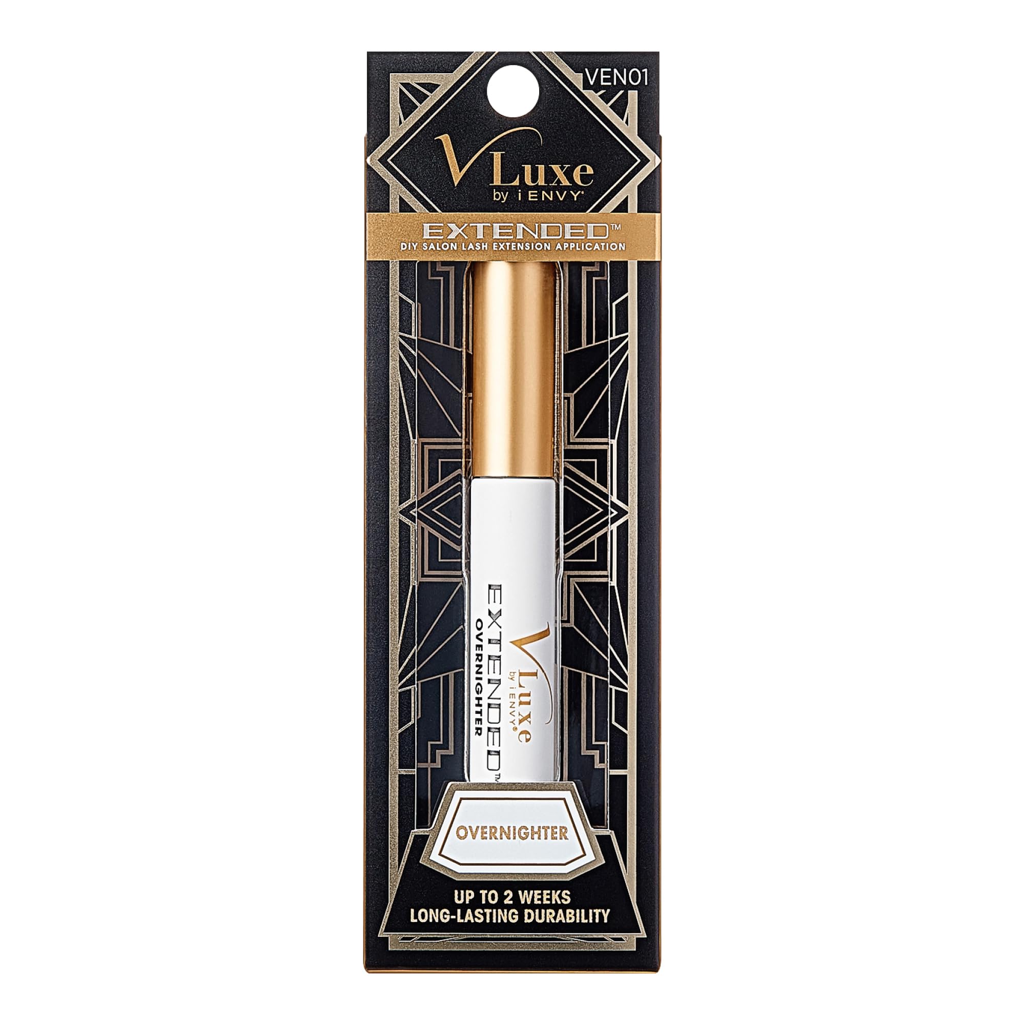 i•ENVY DIY Eyelash Extension Overnighter packaging highlights an easy at-home lash upgrade