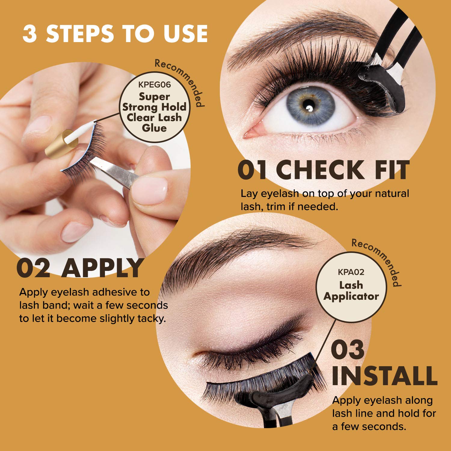 i-ENVY Mink 3D Lashes in use offering easy application and lasting drama