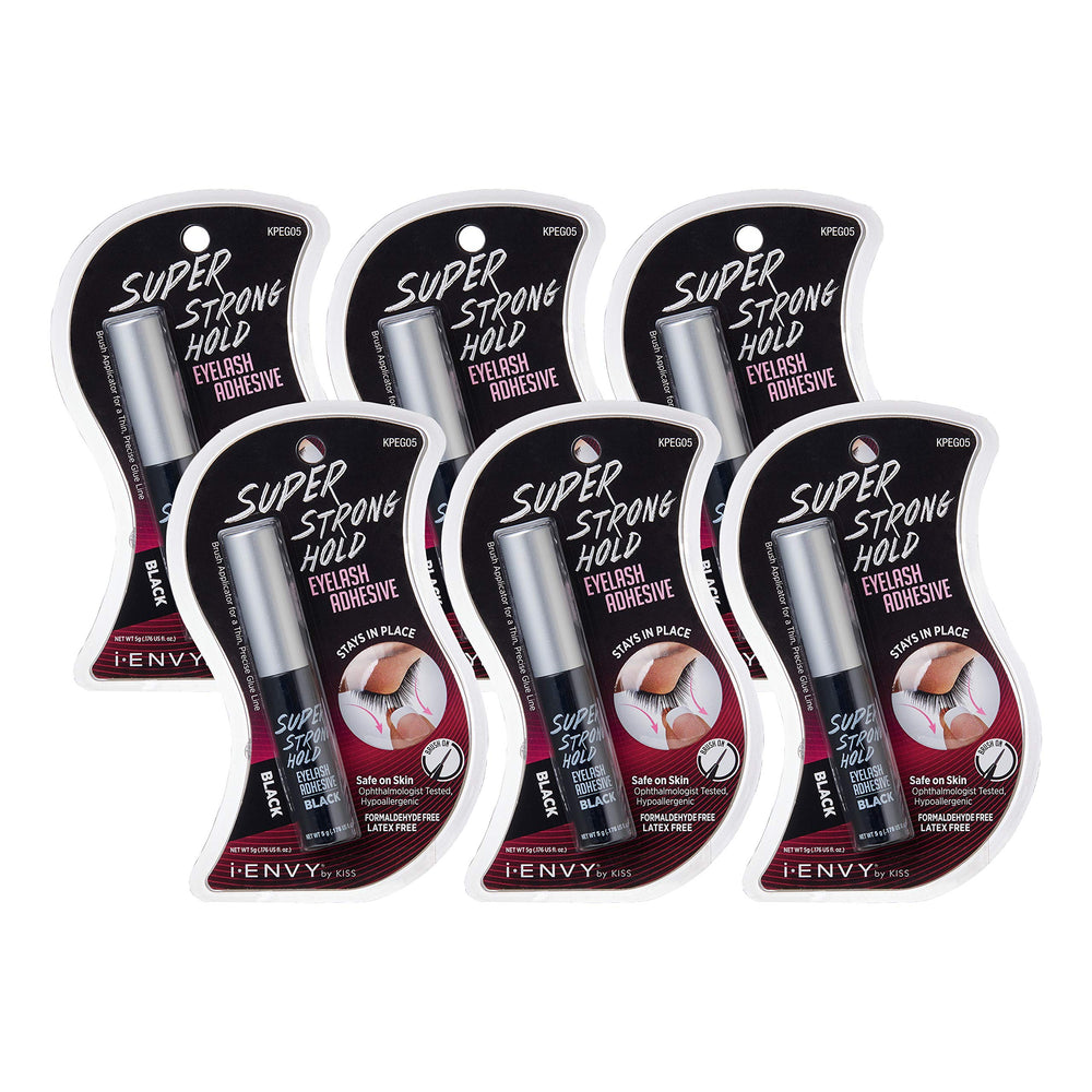i•ENVY super strong hold eyelash adhesive bottle closeup for long wear
