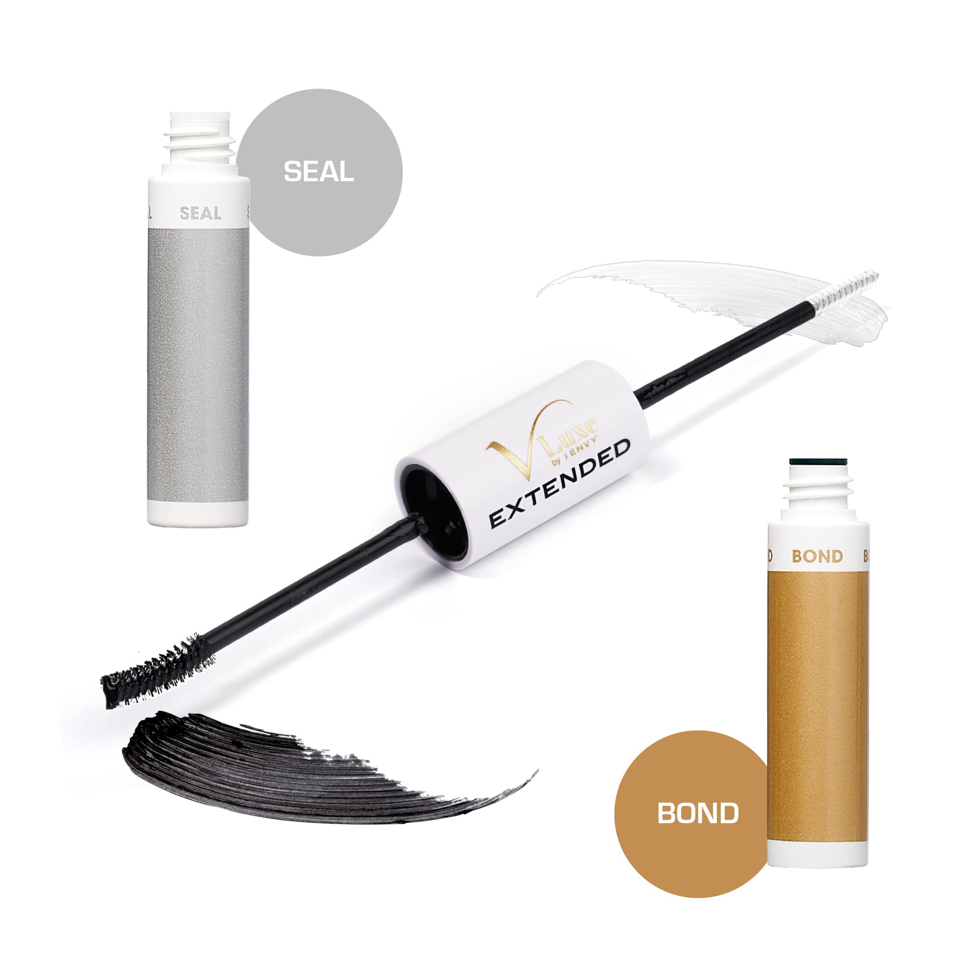 i•ENVY VLuxe Extended lashes close-up for a salon-like look at lower cost.