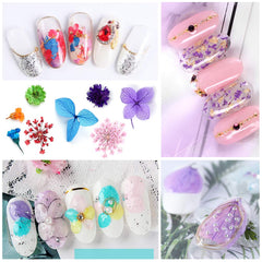 iFancer 62-color palette dried flowers for nails, vibrant options for unique designs.