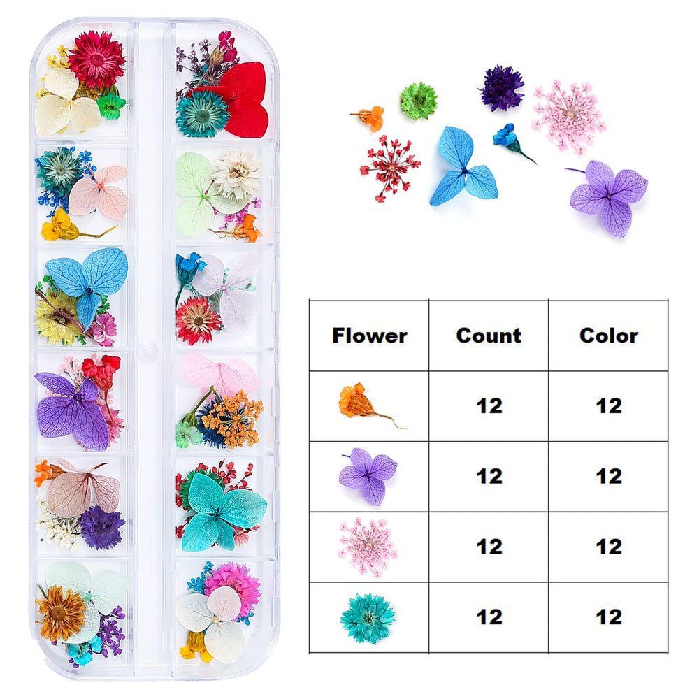 iFancer small mini dried flowers close-up showing variety for resin crafts