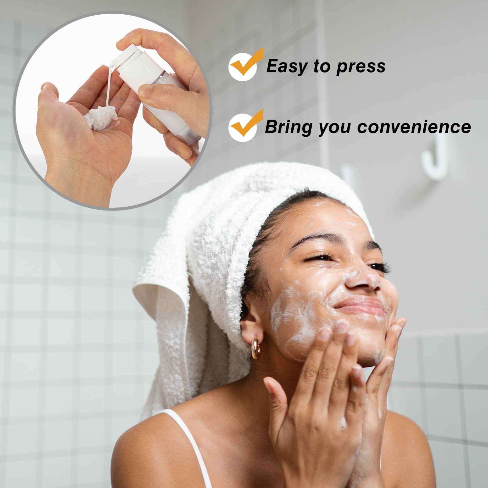 IFDGCTK airless bottle ideal for foundation and moisturizers.