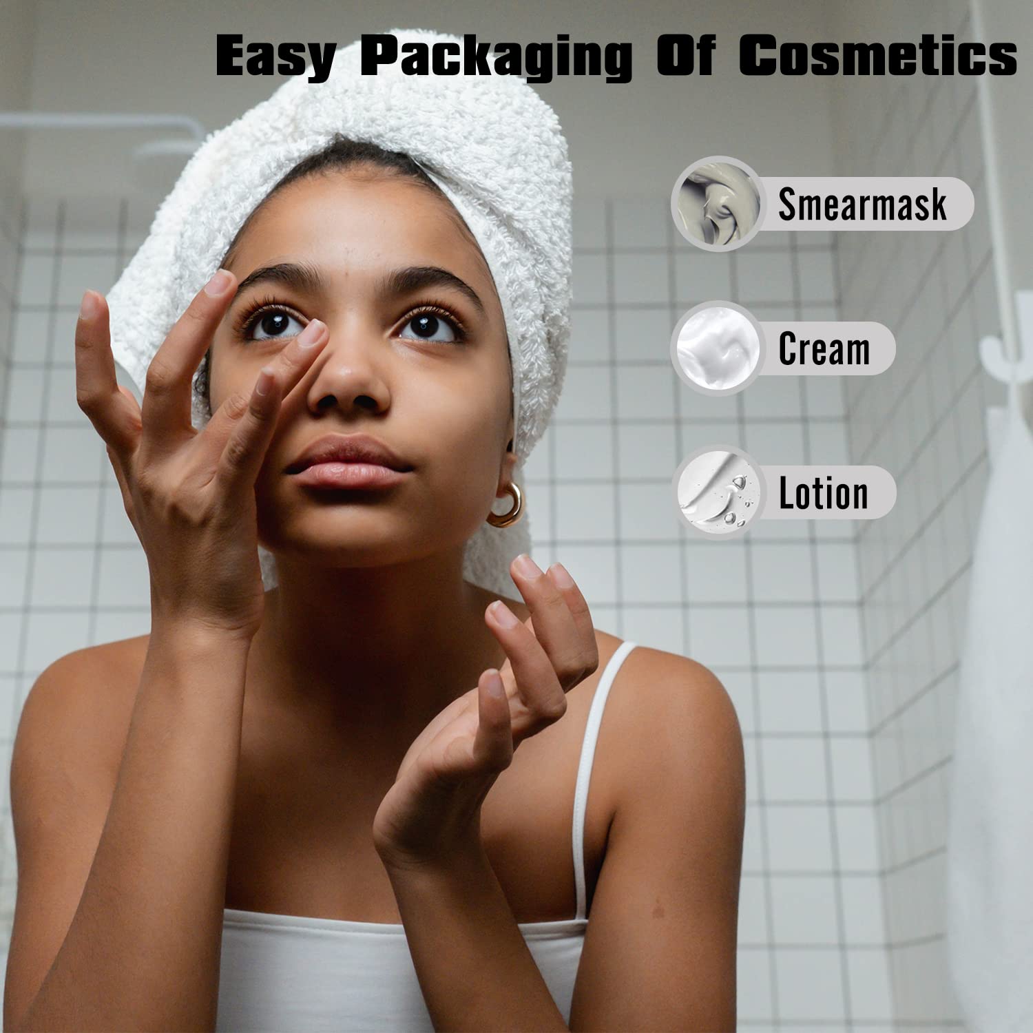 IFDGCTK 3-pack labels for easy item recognition with airless bottles.