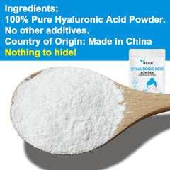 iFEiER Hyaluronic Acid Powder dissolving into a transparent serum during prep.