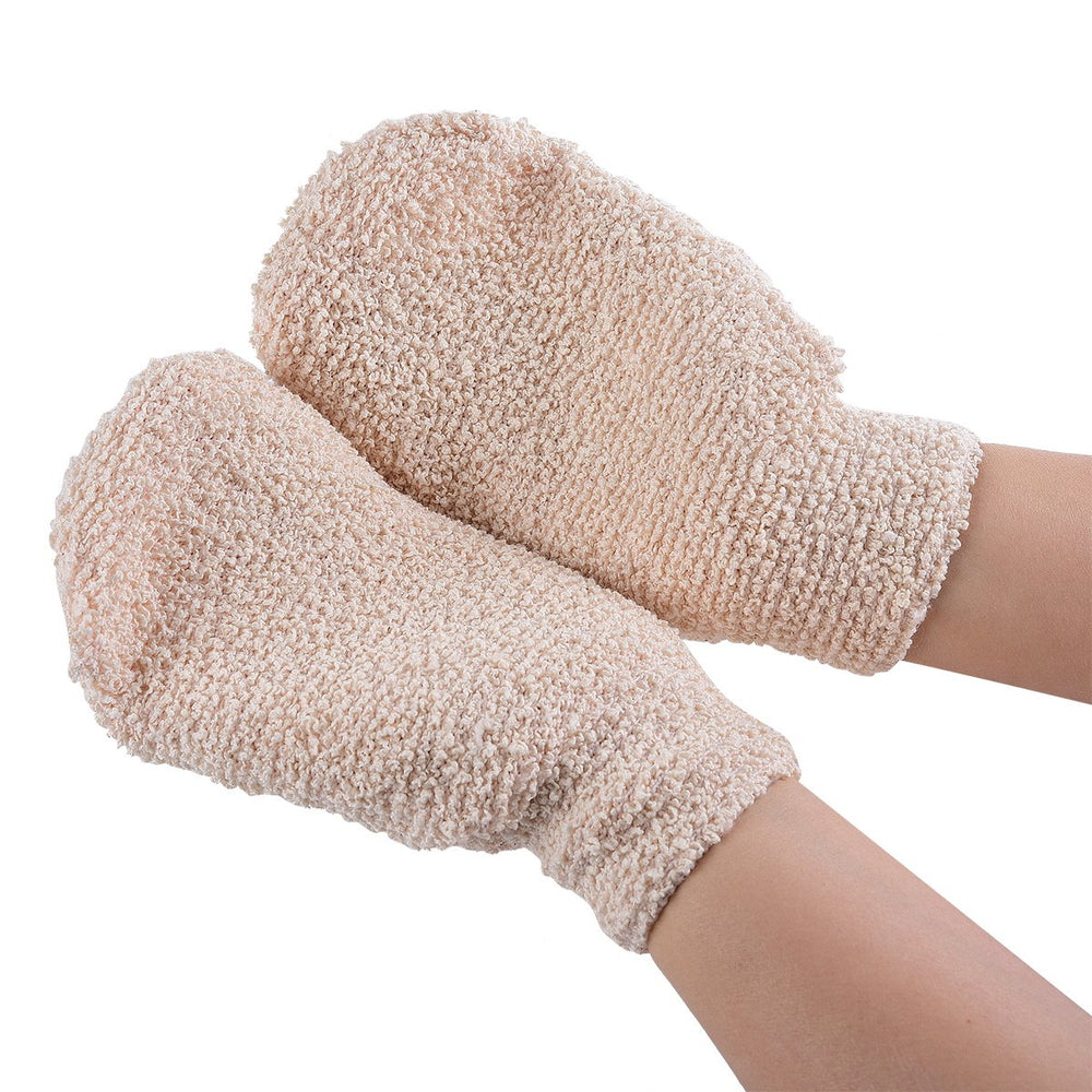i frmmy bath gloves gentle exfoliation visually shown for smoother skin