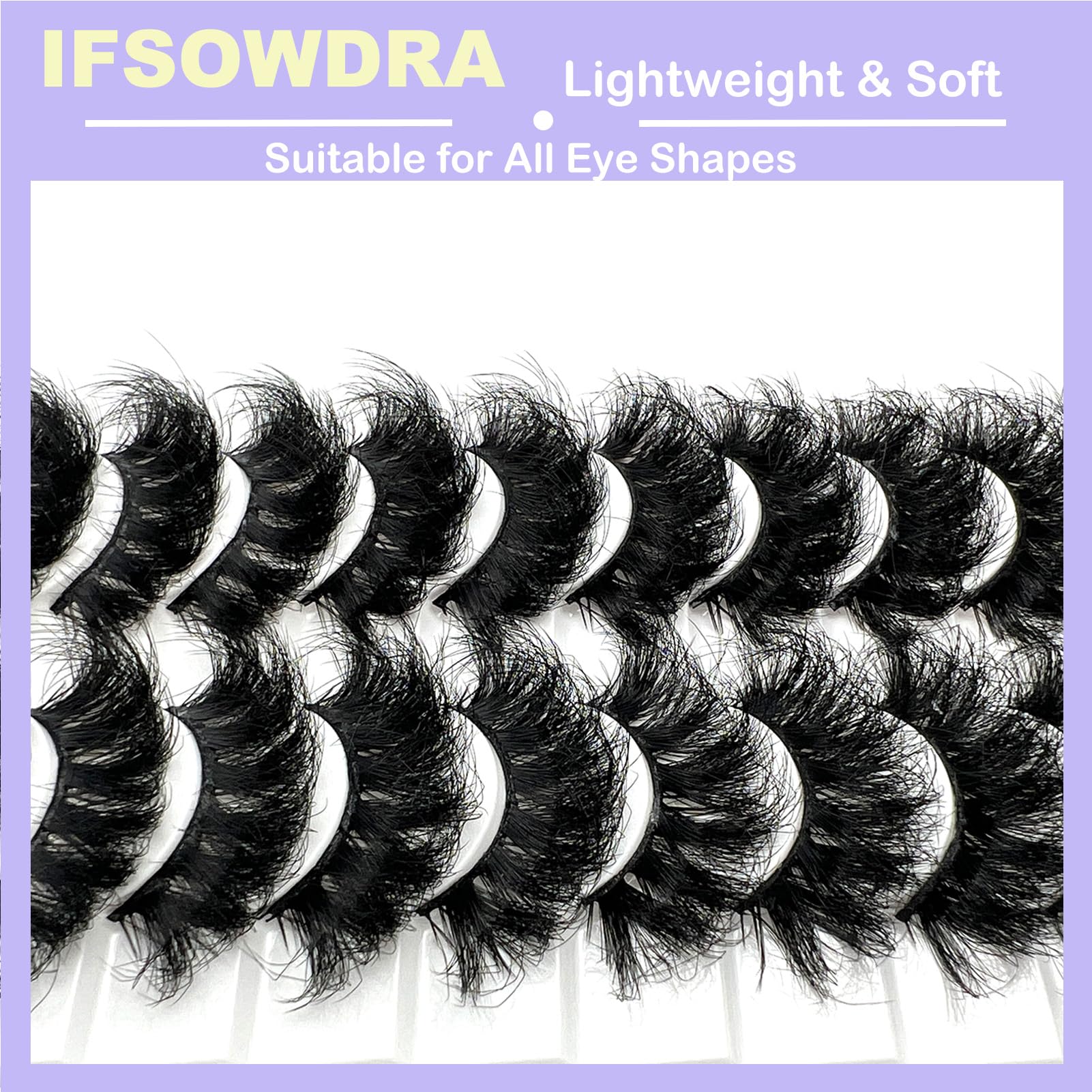 IFSOWDRA 3D mink lashes crisscross pattern adds fullness