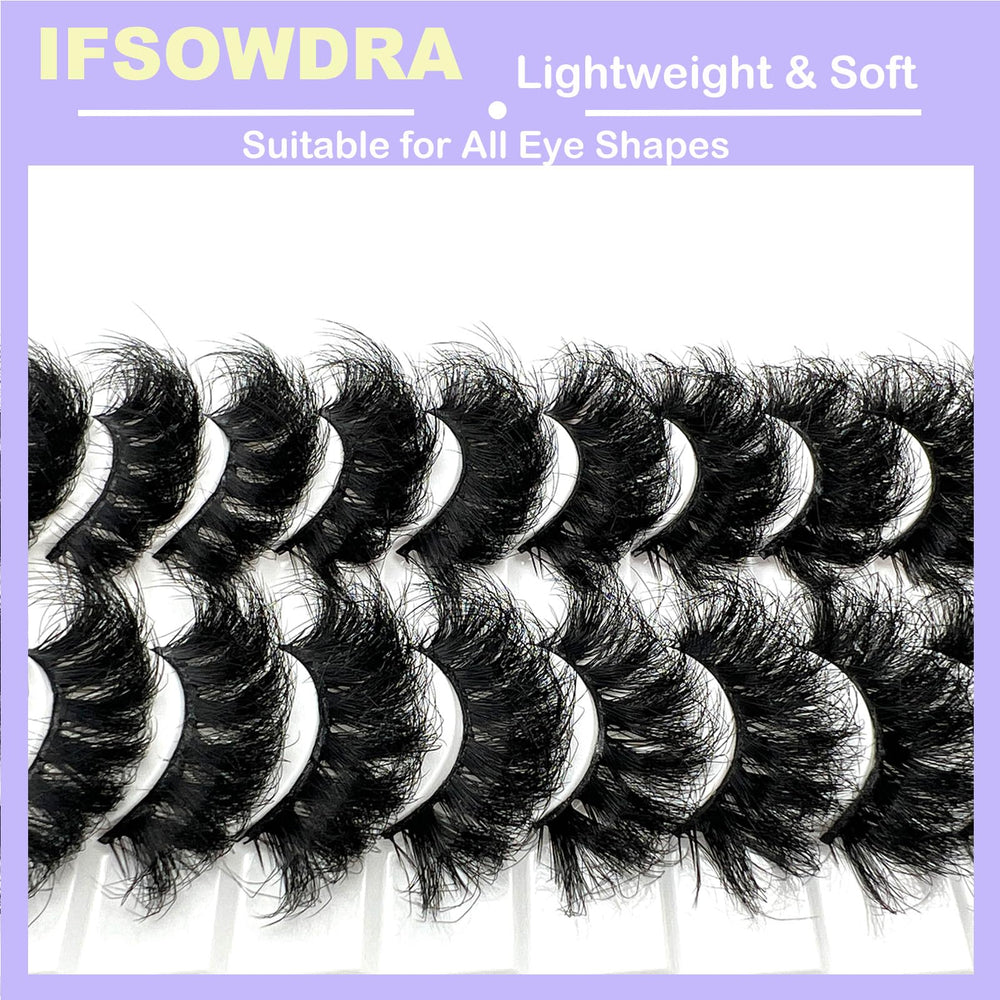 IFSOWDRA 3D mink lashes crisscross pattern adds fullness