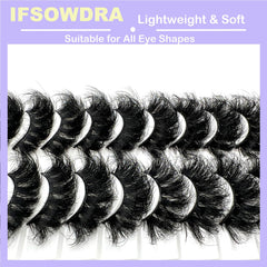 IFSOWDRA 3D mink lashes crisscross pattern adds fullness