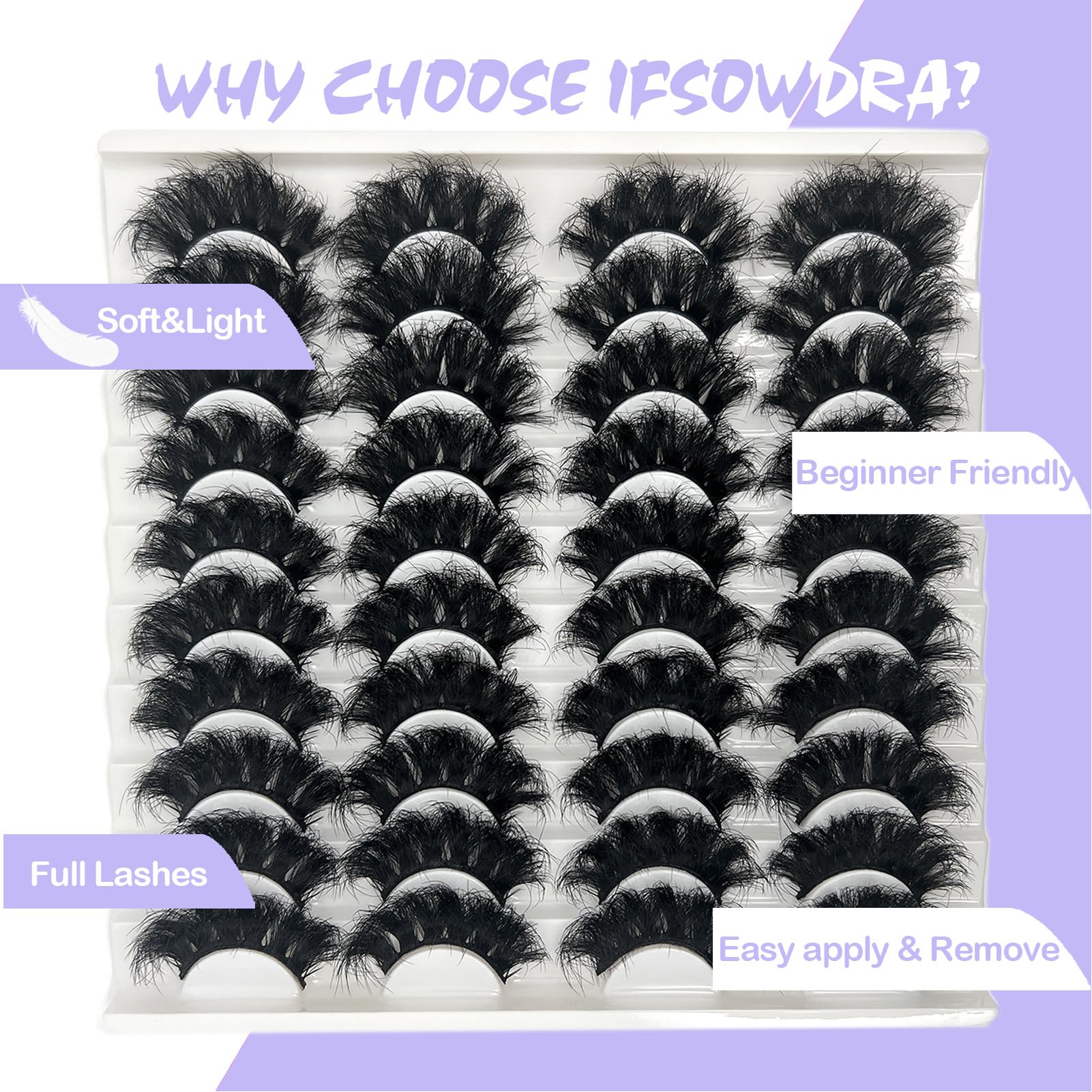 IFSOWDRA beginner-friendly false eyelashes quick effortless wear