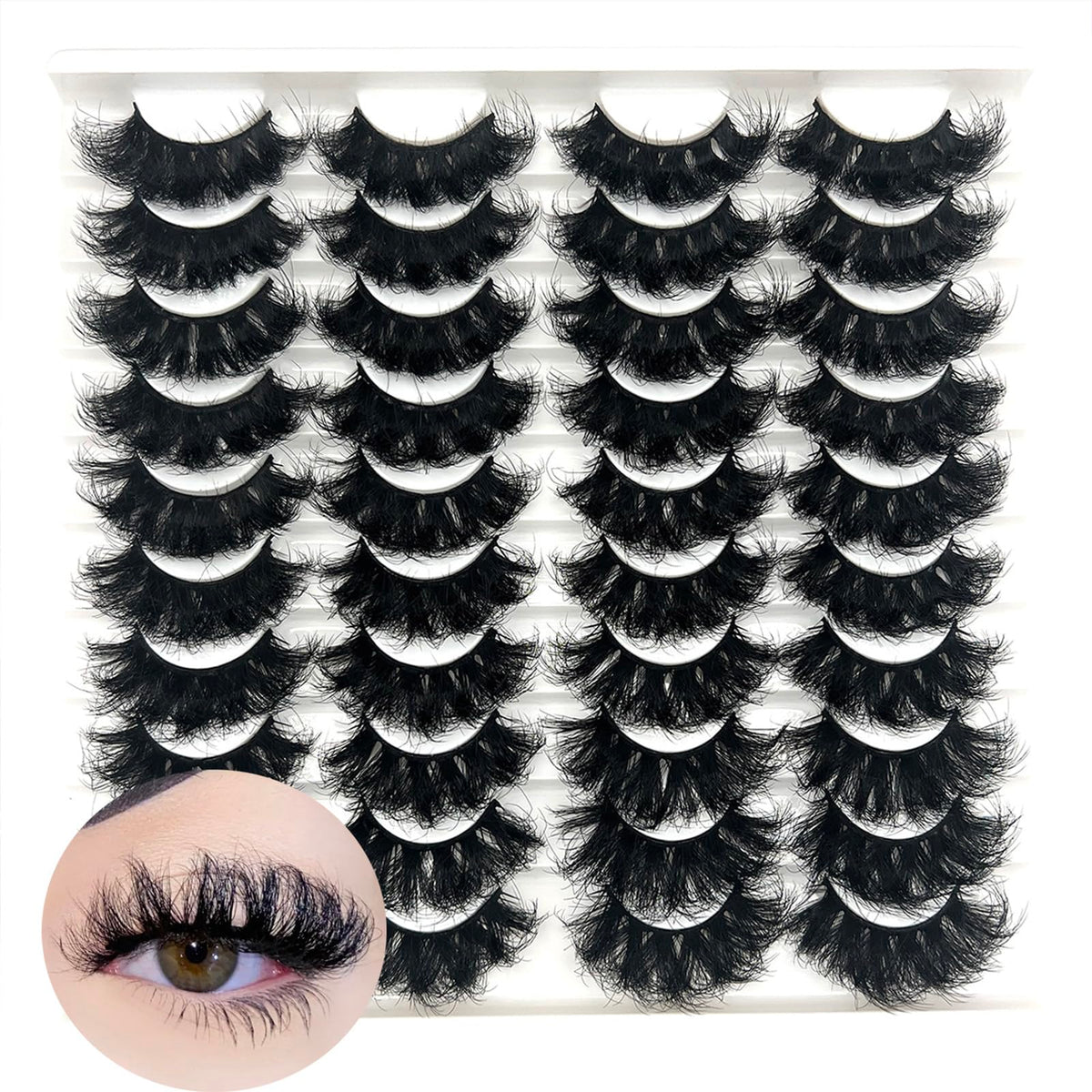 IFSOWDRA dramatic fluffy lashes 20mm wispy strip for natural volume