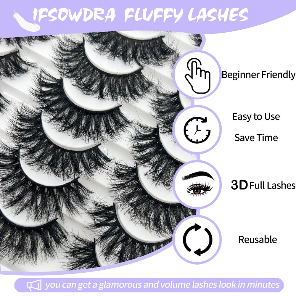 IFSOWDRA easy-apply strip lashes with soft band for comfy wear