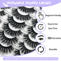 IFSOWDRA easy-apply strip lashes with soft band for comfy wear