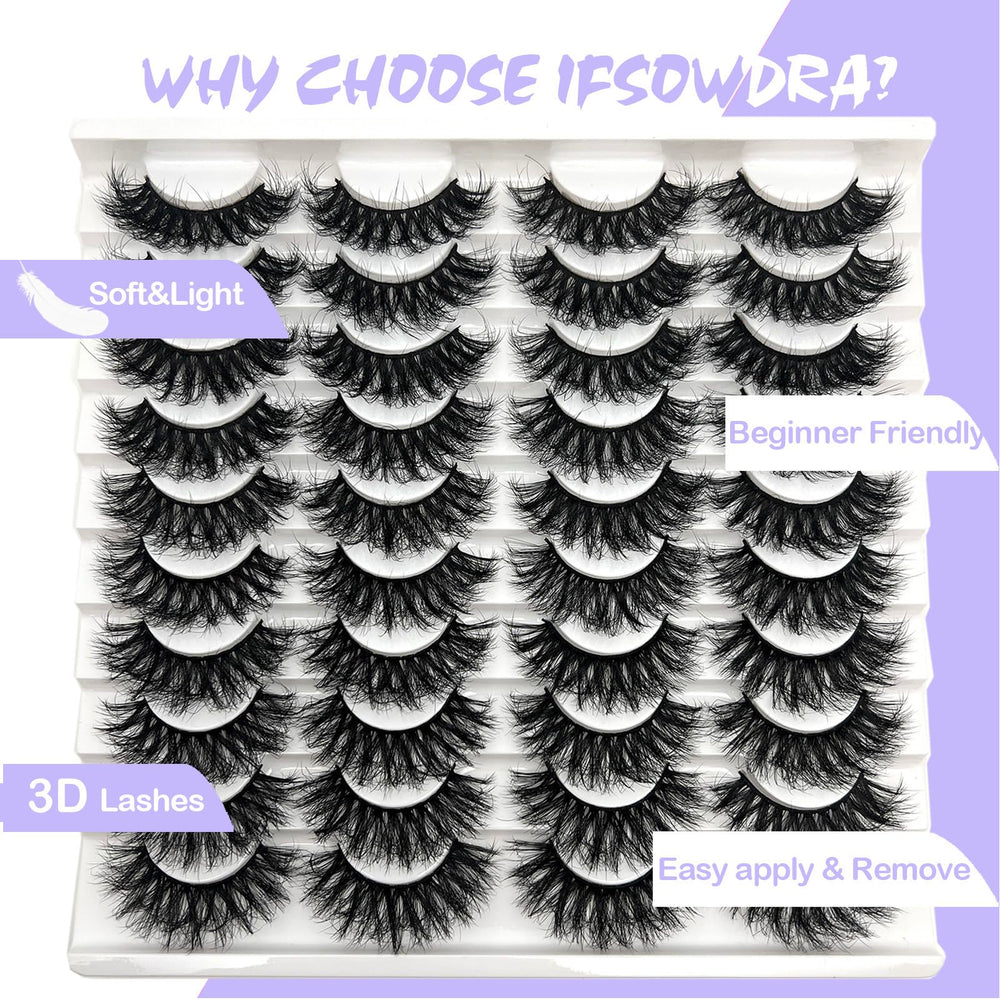 IFSOWDRA full-volume 3D lashes pack for plush multi-layered look