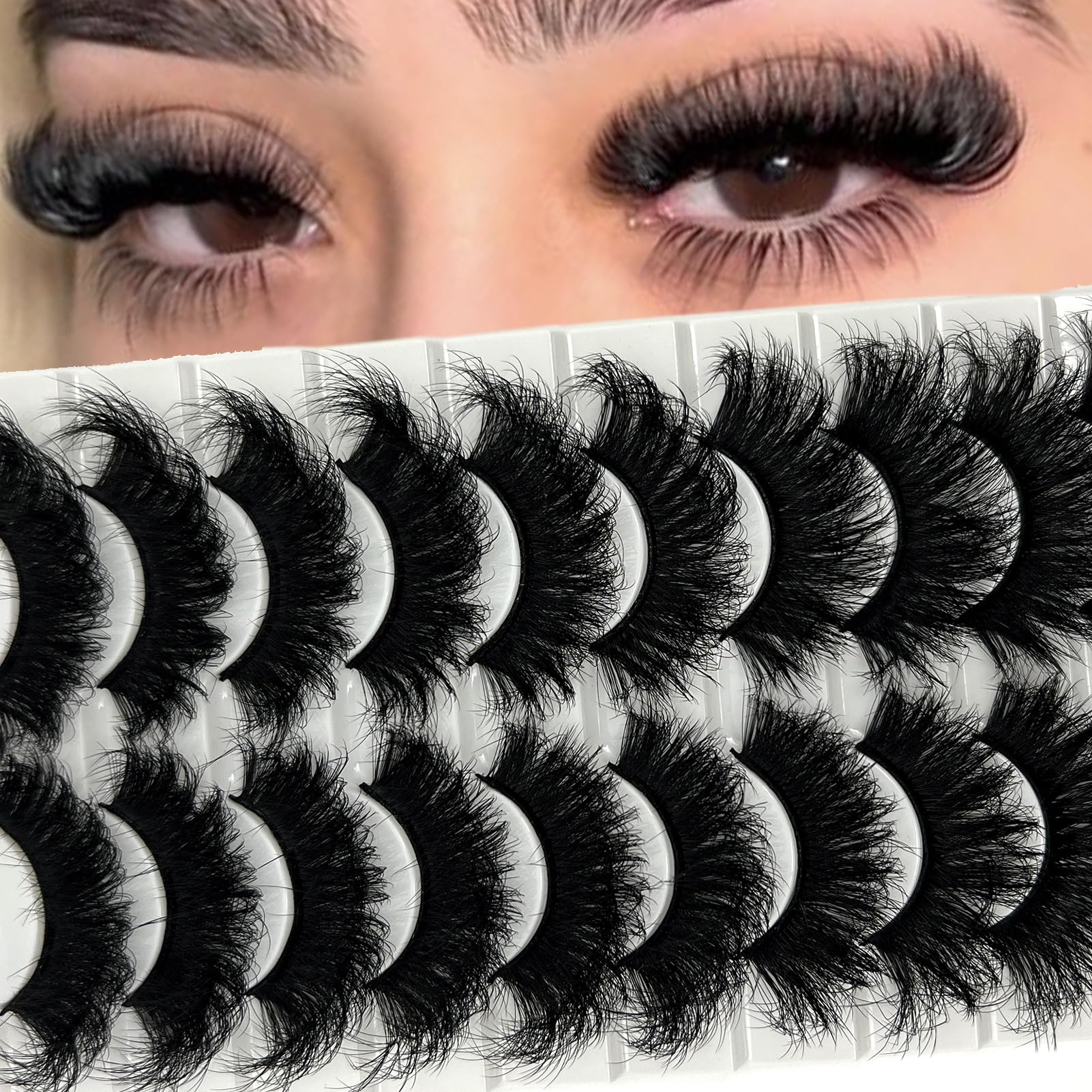 IFSOWDRA mink lashes fluffy 25mm pack delivers dramatic volume for evening looks.