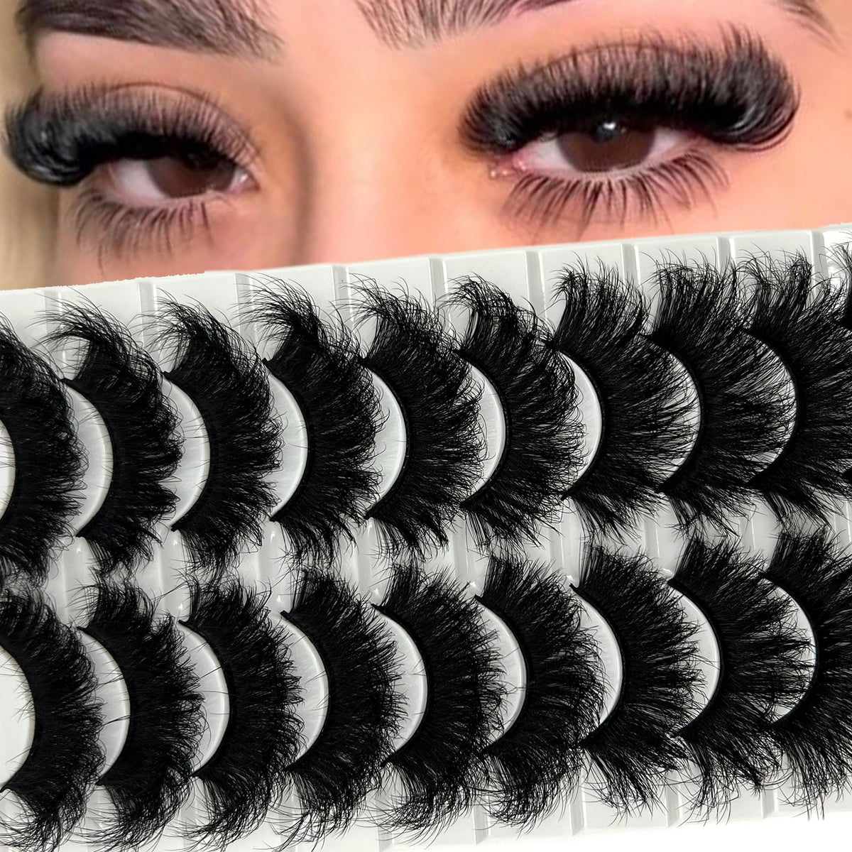 IFSOWDRA mink lashes fluffy 25mm pack delivers dramatic volume for evening looks.