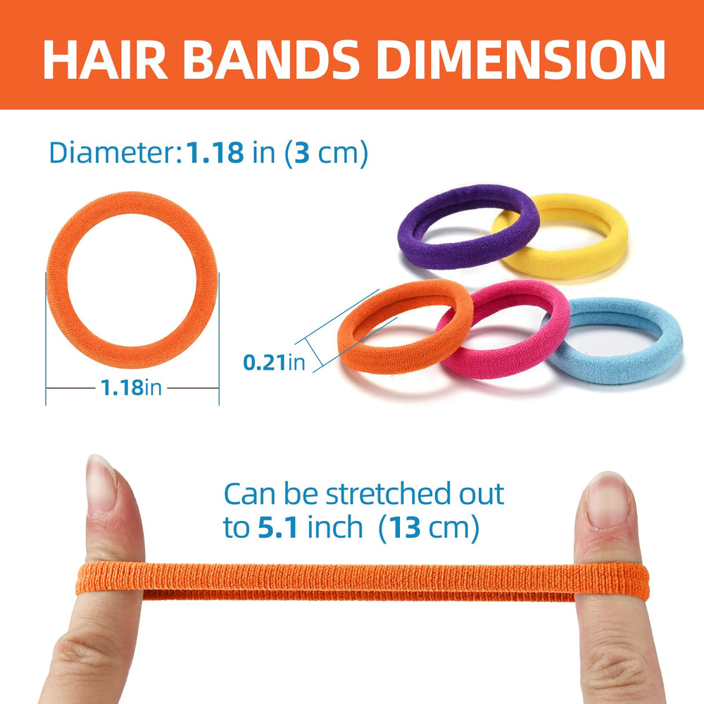 iFwevs colorful elastic bands offer high elasticity to secure bulky curls without pulling