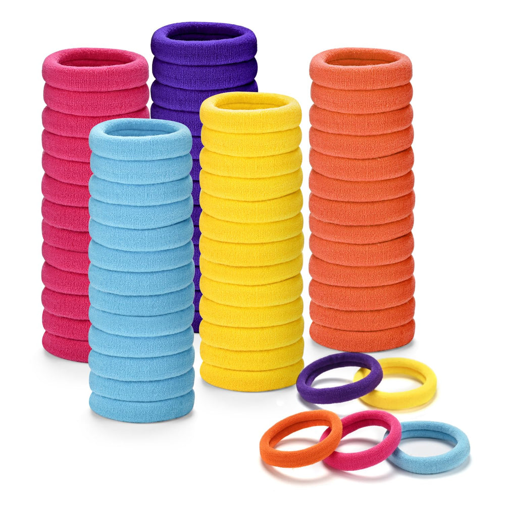 iFwevs seamless ponytail holders in spring colors providing gentle hold for thick hair