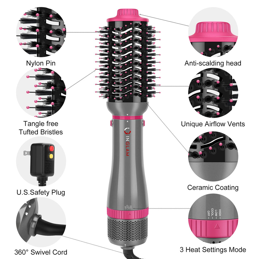 IG INGLAM 3 heat settings let you tailor results to your hair.
