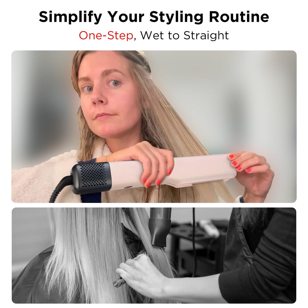 IG INGLAM Air Straight uses NTC heat control to protect strands during styling.