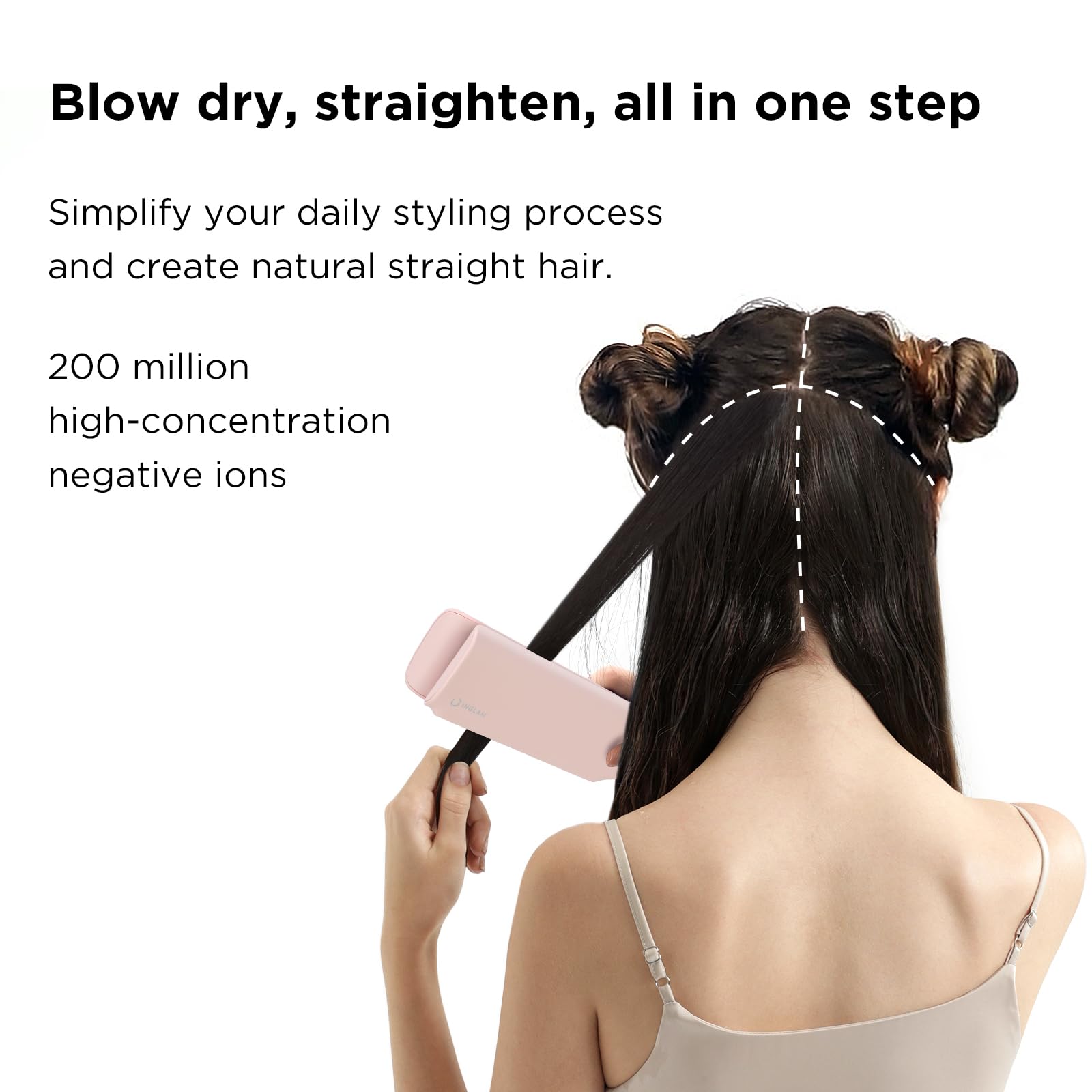 IG INGLAM Air Straight pink finish adds style to your vanity setup.
