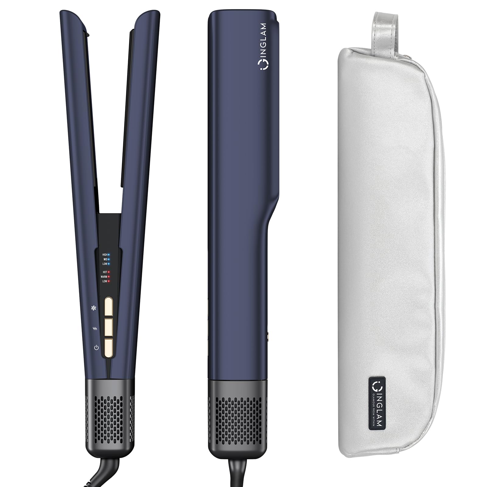 IG INGLAM Air Straightener wet-to-dry action enables quick, salon-like results