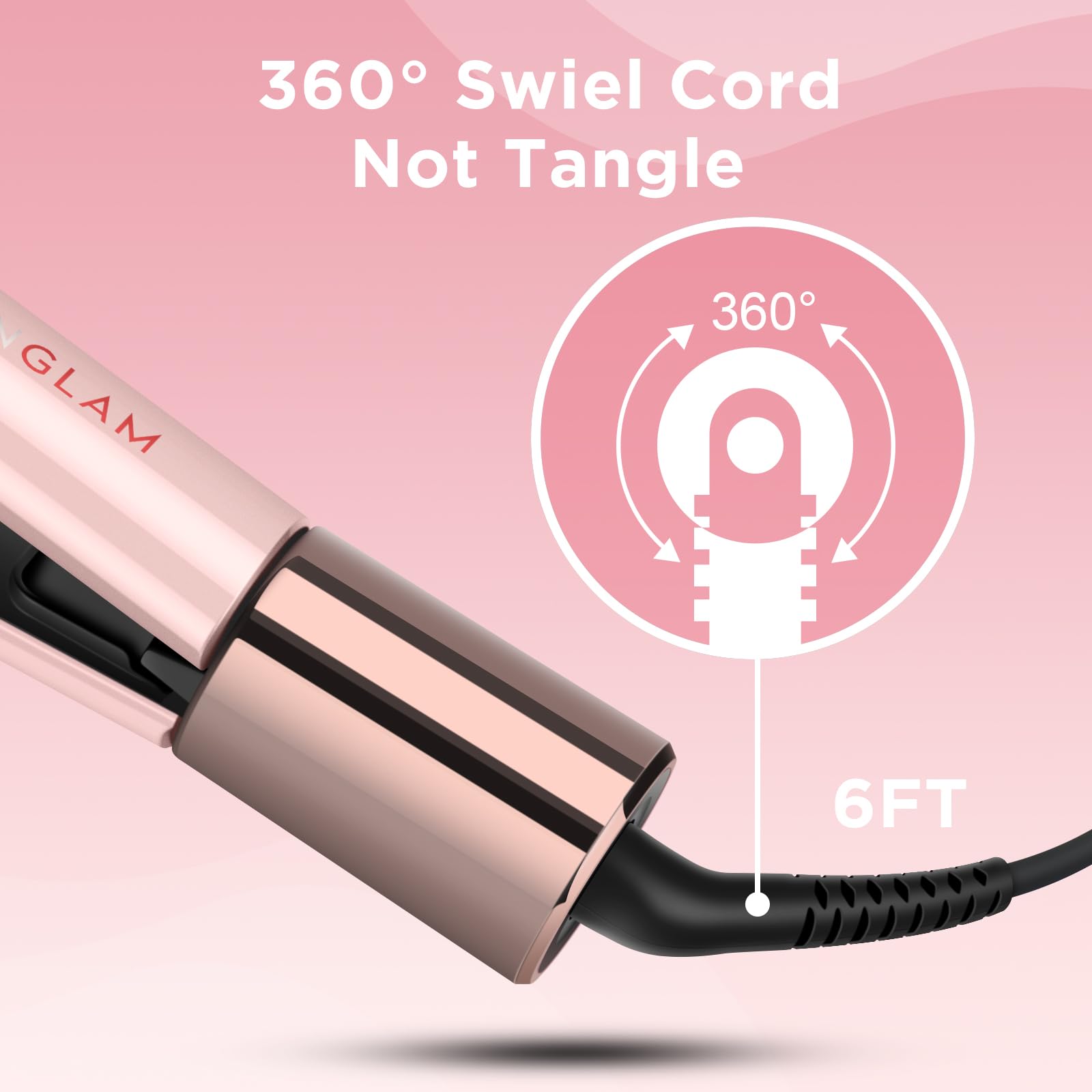 IG INGLAM titanium flat iron dual voltage plug for global travel