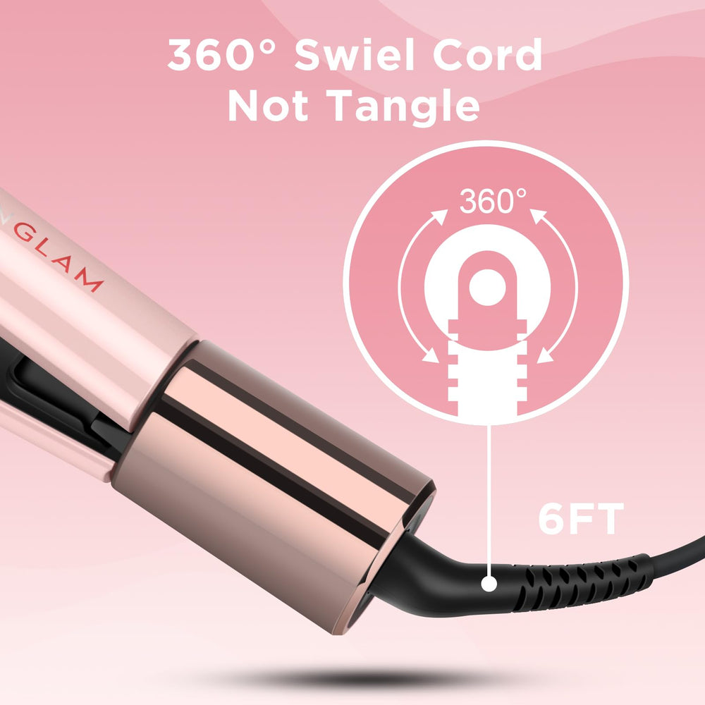 IG INGLAM titanium flat iron dual voltage plug for global travel
