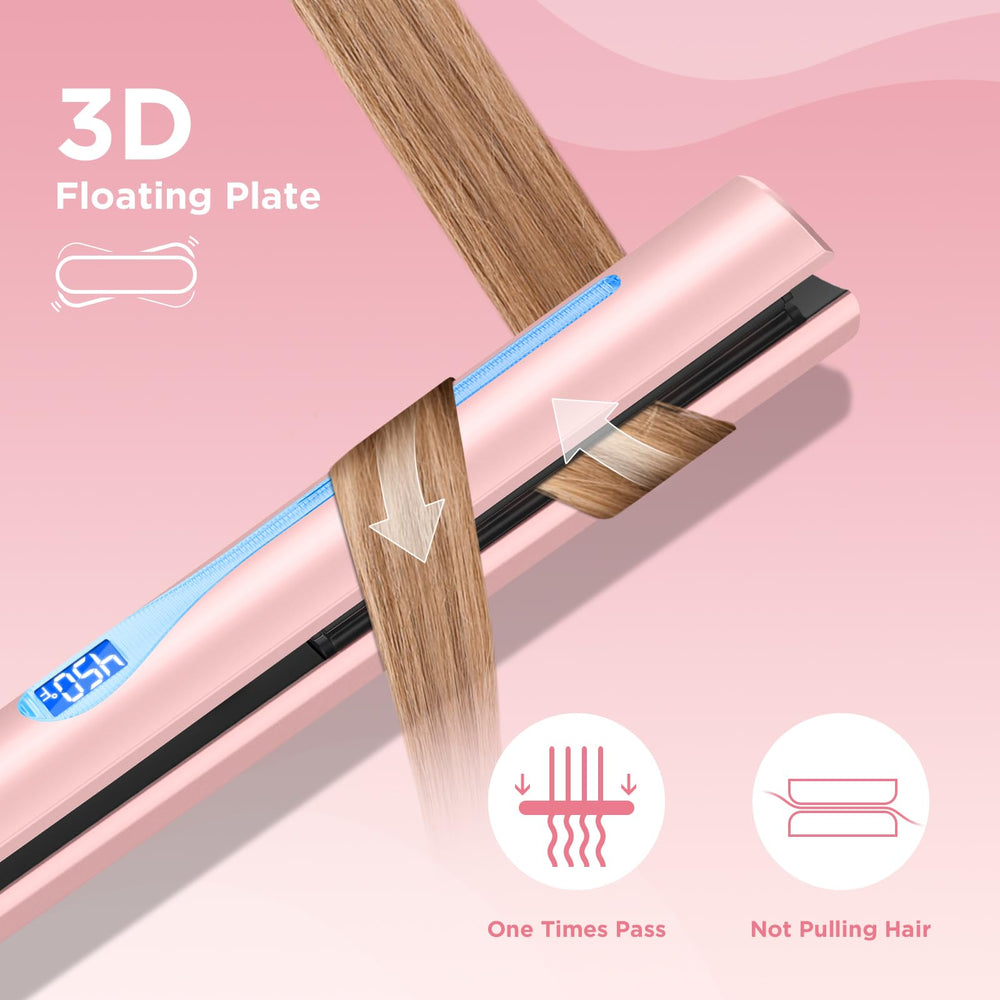 IG INGLAM titanium flat iron gift box in pink packaging