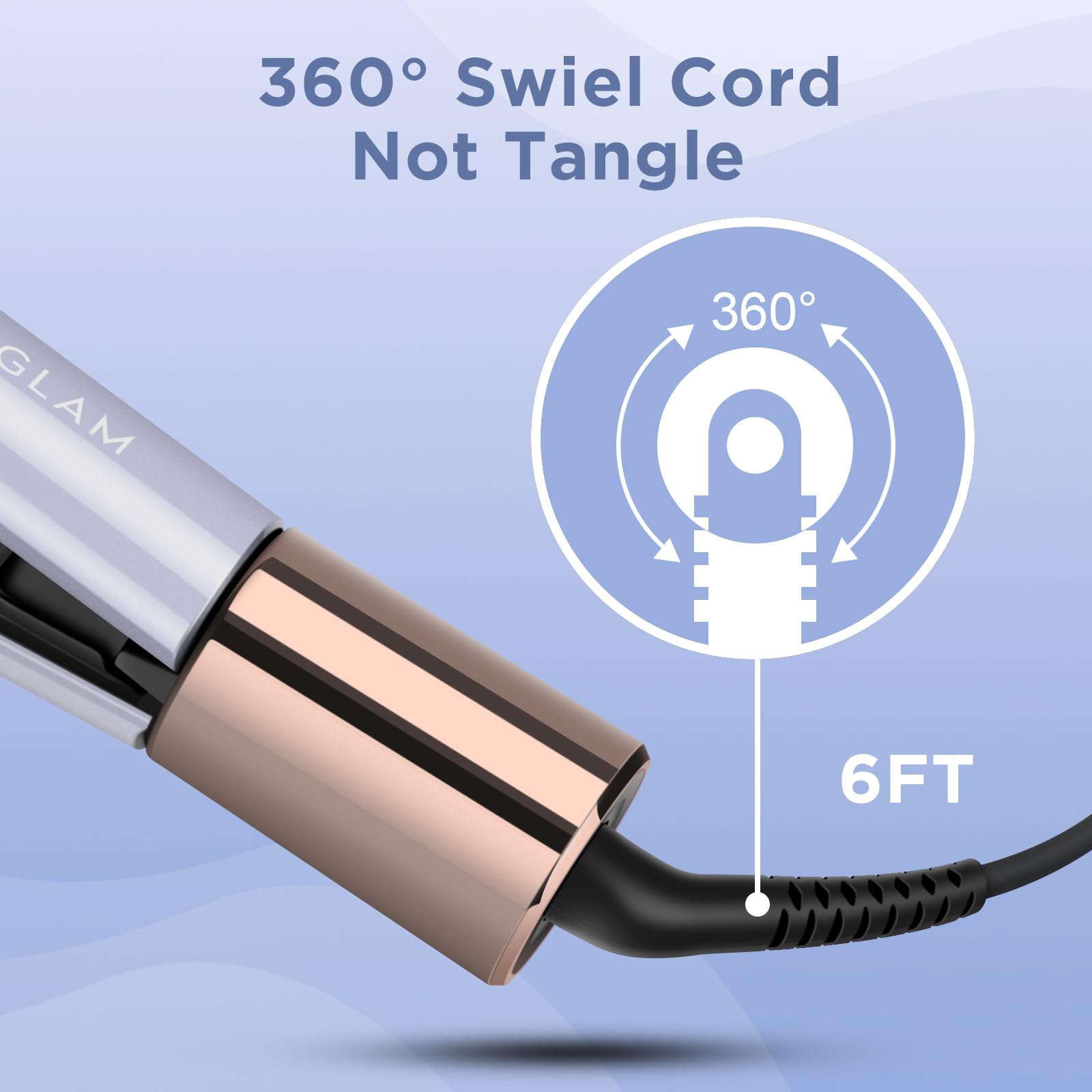 IG INGLAM Titanium Flat Iron LCD shows precise temperature control for safe styling.