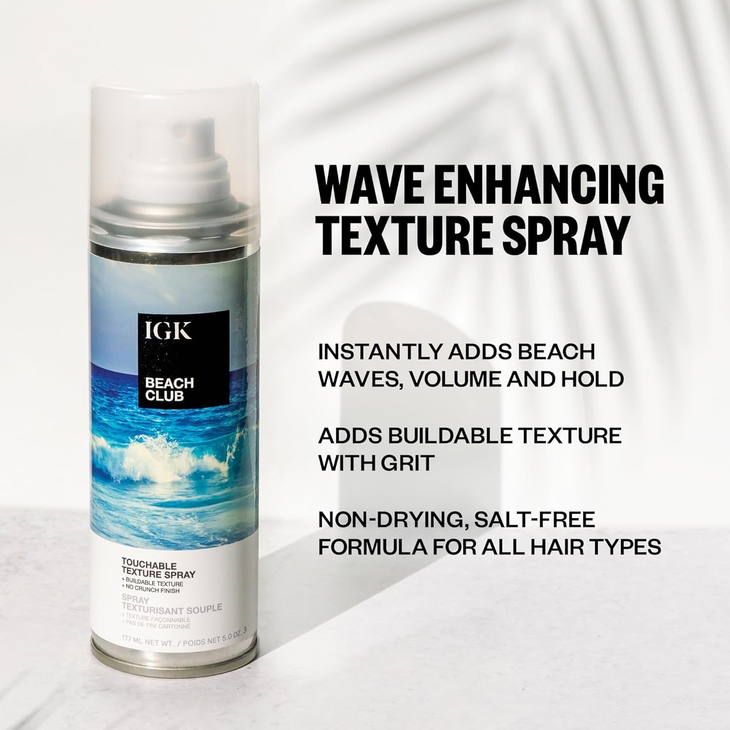 IGK Beach Club travel bundle packaging demonstrates compact sizes for on-the-go use.