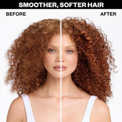 IGK Best Interest Bond-Building Air Dry Cream on sleek hair with frizz control