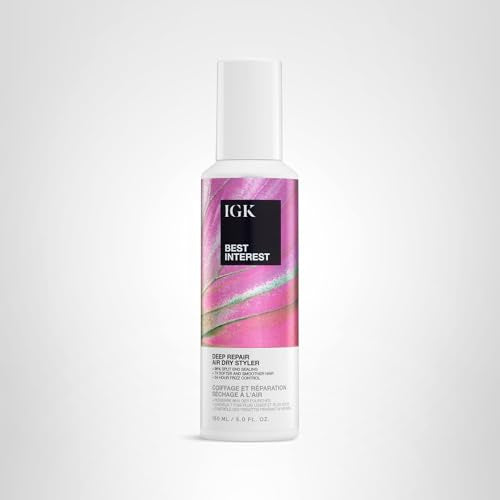 IGK Best Interest Bond-Building Air Dry Cream packaging with clean label and vegan ingredients