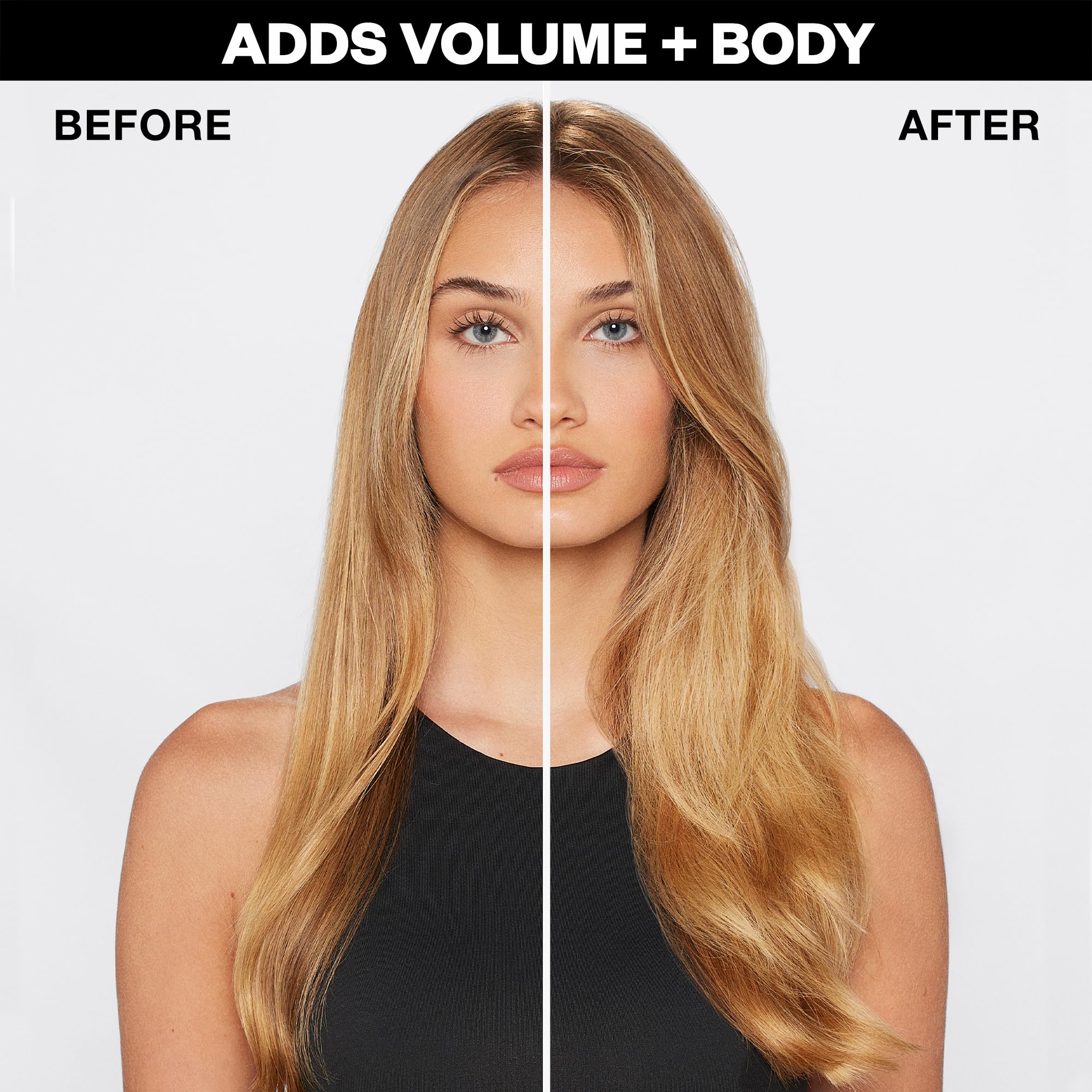 IGK Body Language Rice Water Mist on finished hair highlights heat protection and softness.