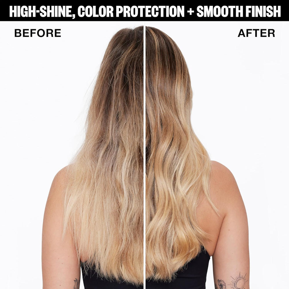 IGK Expensive Clear Gloss Top Coat hair-shine close-up captures luminous finish