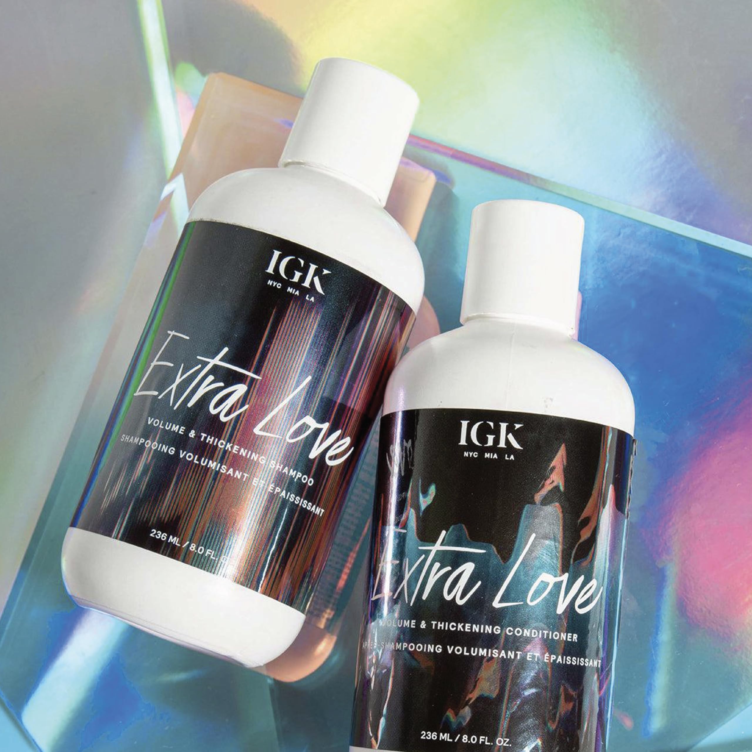 IGK Extra Love hair after drying shows volume and bounce