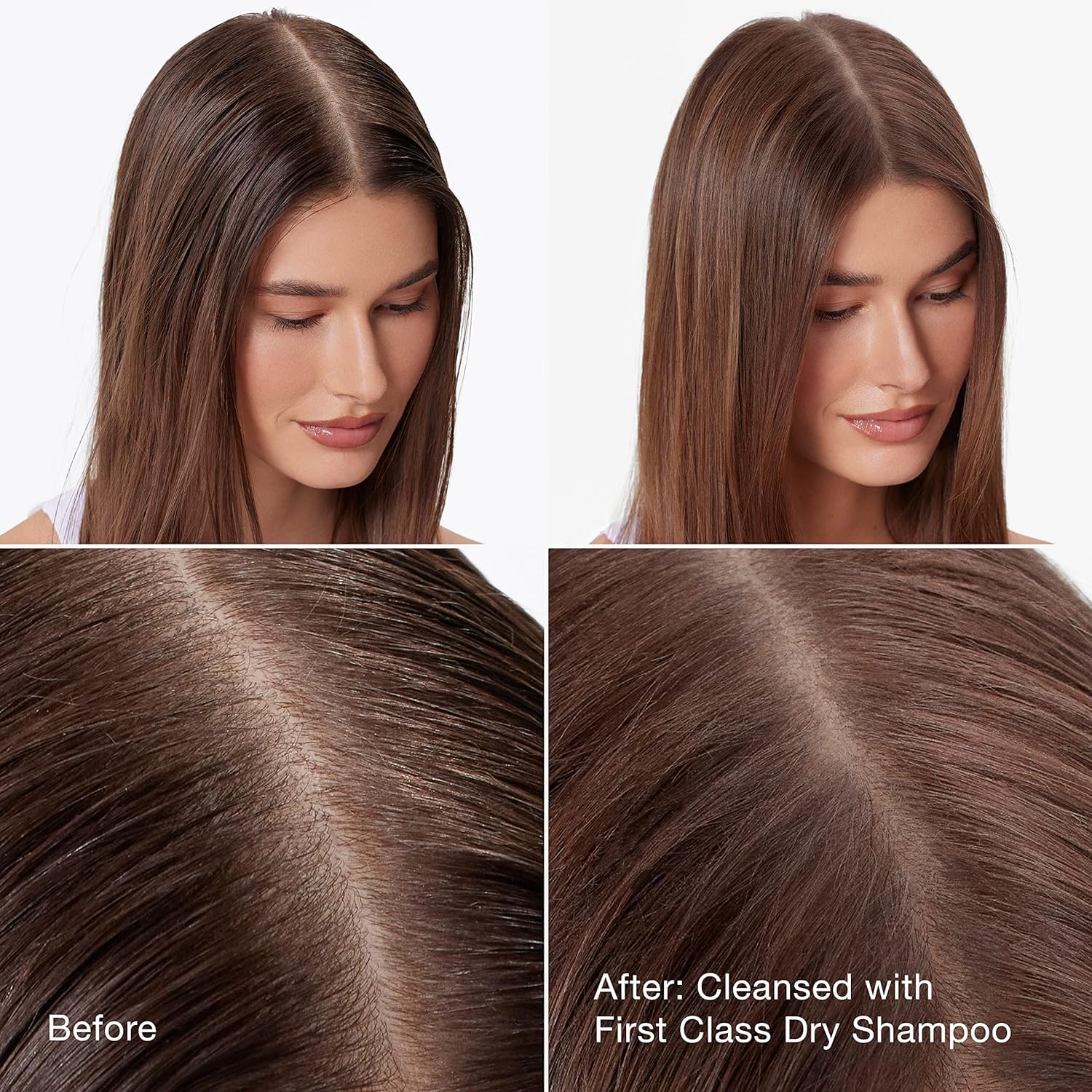 IGK FIRST CLASS Charcoal Detox Dry Shampoo application scene activates in 30 seconds