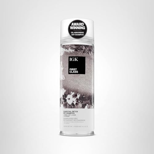 IGK FIRST CLASS Charcoal Detox Dry Shampoo quick-dry moment keeps styling intact.